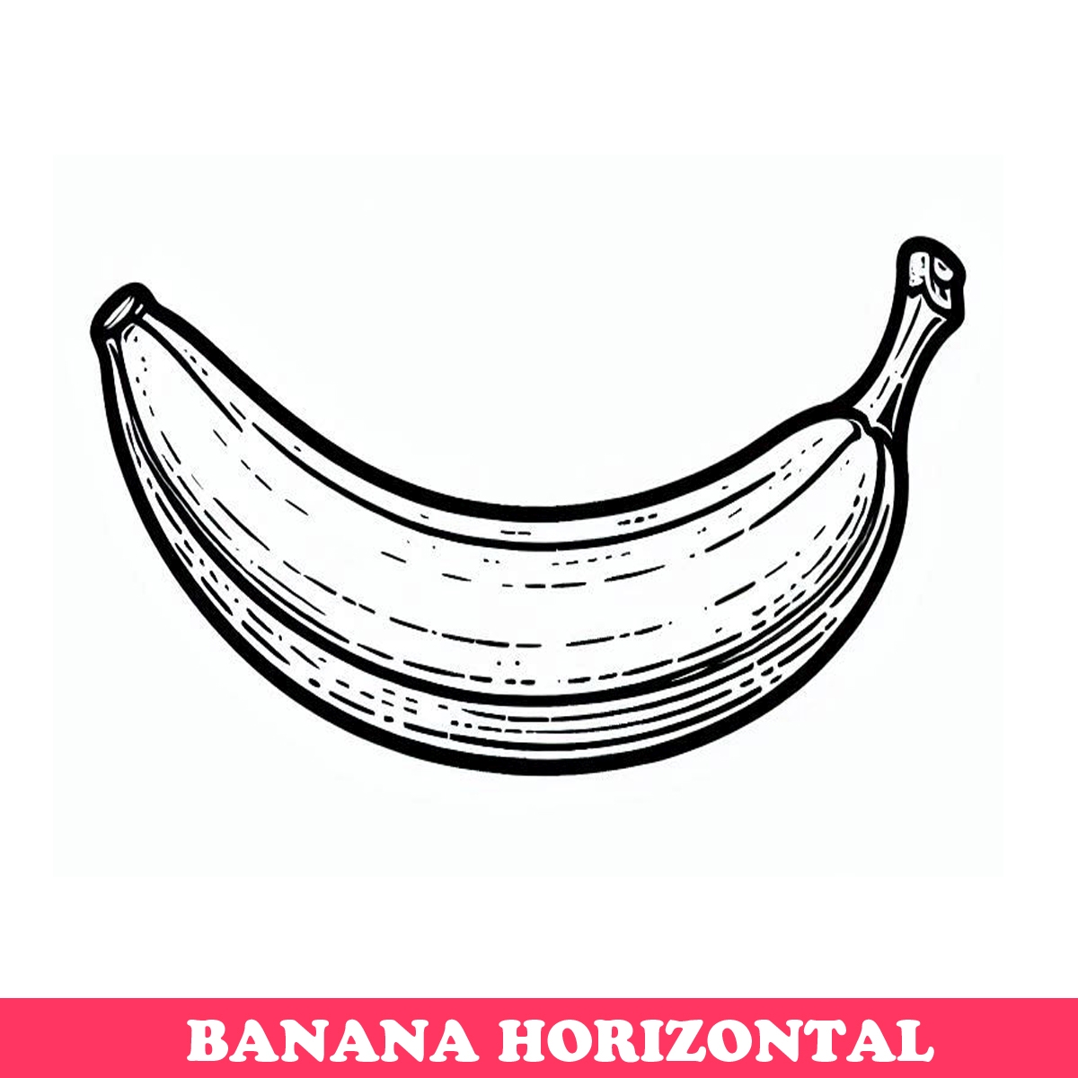 Dibujo de Banana en horizontal