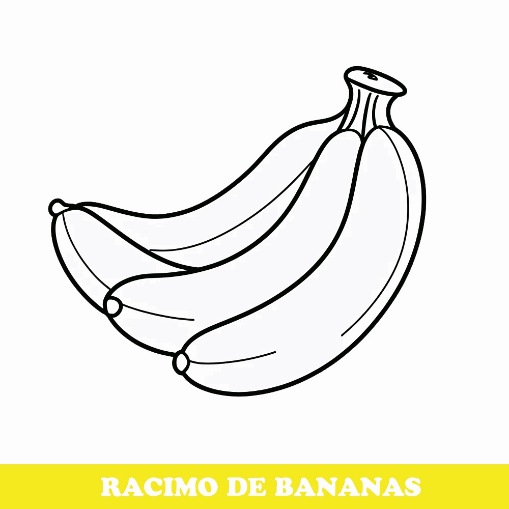 Dibujo de Racimo de Bananas